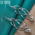 DOTEFFIL – boucles d'oreilles en argent Sterling 925 pour femmes breloque en forme de boule de