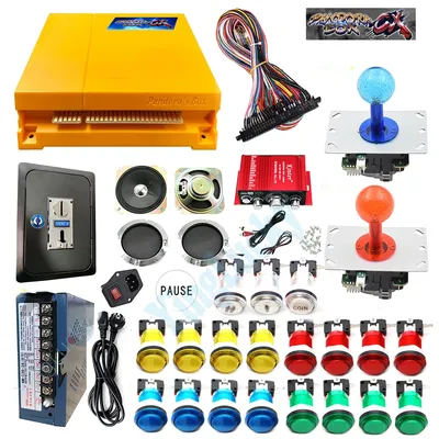 PANDORA BOX CX-Kit d'arcade avec câble jamma 28p LED joystick pièce de monnaie amplificateur
