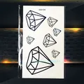 Autocollant de tatouage temporaire de conception de diamant de cristal de mode PAQ-003 des cadeaux