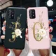 Coque arrière en silicone souple pour Samsung Galaxy A52 lettres de fleurs mignonnes pare-chocs