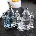 Moules en Silicone en résine époxy 3D château conte de fées château en argile polymère moulage