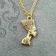 Collier avec pendentif Queen Pharaon Egyptien Fatima Hip-Hop Tête Nefertiti Portrait Prairie