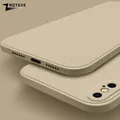 ZROTEVE-Coque carrée souple en silicone liquide étui pour iPhone X Poly XS Max 10 8 7 6 Plus SE 2 3