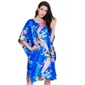Haute Couture Bleu Chinois Femme Polyester Robe Robe Nouveauté Vintage entreMiCasual Vêtements De