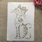 Pochoirs pour peinture murale A4, 29cm, motif chat femelle mignon, pour bricolage, scrapbooking,
