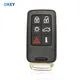 Okey-Coque de Clé de Voiture Intelligente à 5/6 lèvent Accessoire de Remplacement pour Volvo S60
