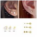 CANNER Light – boucles d'oreilles en argent Sterling 100% et Zircon pour femmes bijoux en or boule