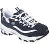 Sneaker SKECHERS "D´Lites - Biggest Fan", Damen, Gr. 36, blau (navy, weiß), Leder, Synthetik, Textil, sportlich, Schuhe, Freizeitschuh, Halbschuh, Schnürschuh im trendigen Chunky-Style