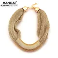 MANILAI – collier ras du cou à breloques pour femmes collier épais corde chaîne colliers de