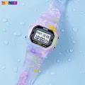 SKMEI – montres colorées pour femmes et adolescentes en PU Transparent résistant aux chocs