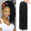 Black Star-Tresses de Cheveux Synthétiques pour Femme Micro Locs Ajustables Minces Raides