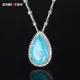 Paraiba-Collier Pendentif Tourmaline Saphir pour Femme Diamant de Laboratoire Pierre Précieuse