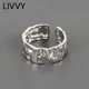 LIVVY – bague large à Surface irrégulière Concave-convexe bijoux Vintage pour femmes bague ouverte
