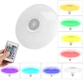 Plafonnier led avec télécommande intelligente E27 18W RGB musique UFO Bluetooth éclairage