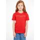 T-Shirt TOMMY HILFIGER "ESSENTIAL TEE" Gr. 8/128, rot Jungen Shirts T-Shirts