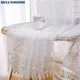 Rideaux Brodés Américains en Tulle Blanc et Gris pour Salon Chambre à Coucher Cuisine de Luxe