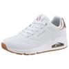 Sneaker SKECHERS "UNO GOLDEN AIR", Damen, Gr. 37, weiß, Lederimitat, kontrastfarbene Details, sportlich, Schuhe Sneaker, Freizeitschuh, Halbschuh, Schnürschuh mit Metallic-Einsatz