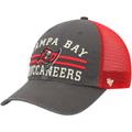 Men's '47 Pewter/Red Tampa Bay Buccaneers Highpoint Clean Up Trucker Snapback Hat