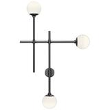 Sonneman Sabon 19 1/2"H Satin Black 3-Light LED Wall Sconce