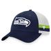 Men's Fanatics Branded College Navy/White Seattle Seahawks Iconic Team Stripe Trucker Snapback Hat