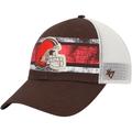 Men's '47 Brown/White Cleveland Browns Interlude MVP Trucker Snapback Hat