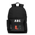 MOJO Black Miami Hurricanes Personalized Campus Laptop Backpack