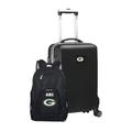 MOJO Black Green Bay Packers Personalized Deluxe 2-Piece Backpack & Carry-On Set