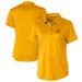 Women's Cutter & Buck Gold Virginia Military Institute Keydets Prospect Textured Stretch Polo