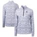 Women's Cutter & Buck Charcoal Colorado Rockies Traverse Camo Print Stretch Quarter-Zip Pullover Top