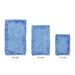 Shaggy Border Bath Rug Mat, 3 Pc Set, (17" X 24" | 21" X 34" | 24" X 40") by Better Trends in Blue