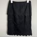 Anthropologie Skirts | Maeve Anthropologie Midi Length Skirt-Layered Scallop Hem-Black-Size 4 | Color: Black | Size: 4