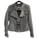 Anthropologie Jackets & Coats | Hei Hei Anthropologie Xs Gray Moto Cotton Jacket Drawstring Casual Cargo Pockets | Color: Gray | Size: Xs
