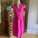 J. Crew Dresses | J. Crew Hot Pink Belted Faux Wrap Dress 2 New | Color: Pink | Size: 2