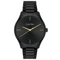 Calvin Klein Analog Quarzuhr Unisex mit Schwarzes Edelstahlarmband - 25200170