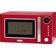 Clatronic MWG 790 Microwave with Grill 20 Litre, 700 / 1000W, Digital Display, 9 Automatic Programs, Timer, Rock & Retro Vintage Style Red