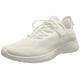 Footfox Damen Walking Fashion Schuhe -Slip On Weiß Sneakers weibliche Fußabdrücke, komfortable Tennisschuhe, Sportschuhe, Fitnessstudio, 38U
