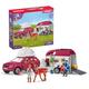 schleich HORSE CLUB — 42535 Horse Adventures with Car and Trailer Horse Play Set, 110 Piece Set of Horse Toys for Girls and Boys Ages 5+