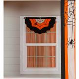 Plow & Hearth Halloween Spider Web Cotton 0.25 x 16 in. Bunting in Black/Brown/Orange | 0.25 H x 16 W in | Wayfair 65J68