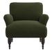 Armchair - Bungalow Rose 81.28Cm Wide Polyester Armchair Polyester in Green/Black | 33 H x 32 W x 34 D in | Wayfair