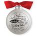 The Holiday Aisle® Believe Ball Ornament Glass in Black/Gray | 4 H x 4 W x 4 D in | Wayfair B4A9E790848647AE88CE23F456236665