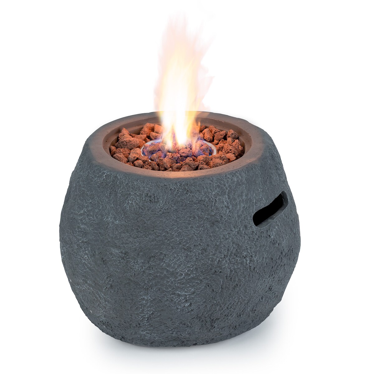 Blumfeldt Andros Gas-Feuerstelle 40.000BTU/13kW Deckel Edelstahlbrenner Mittleres Steingrau Image