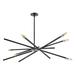 Hinkley Archer 42.5" 6-Light Satin Black Modern Sputnik Chandelier