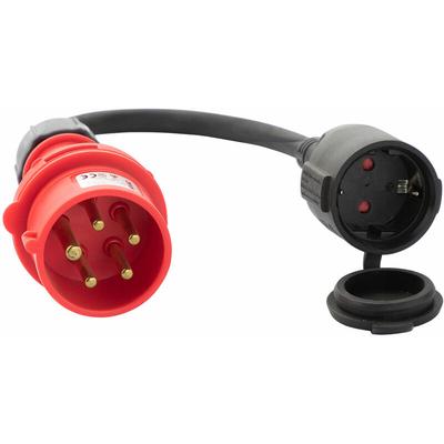 Cee Adapter Kabel 400V Starkstrom auf 230V 16A Schutzkontakt-Stecker Anschlusskabel Image