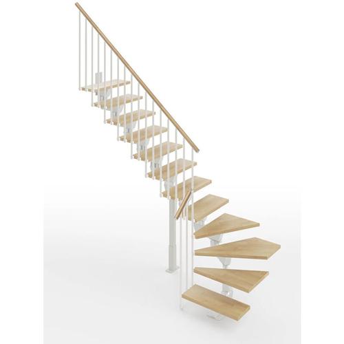 viertelgewendelte Treppe – Breite 85cm – 14 Stufen – KNOCK85/L/BB/RV/14