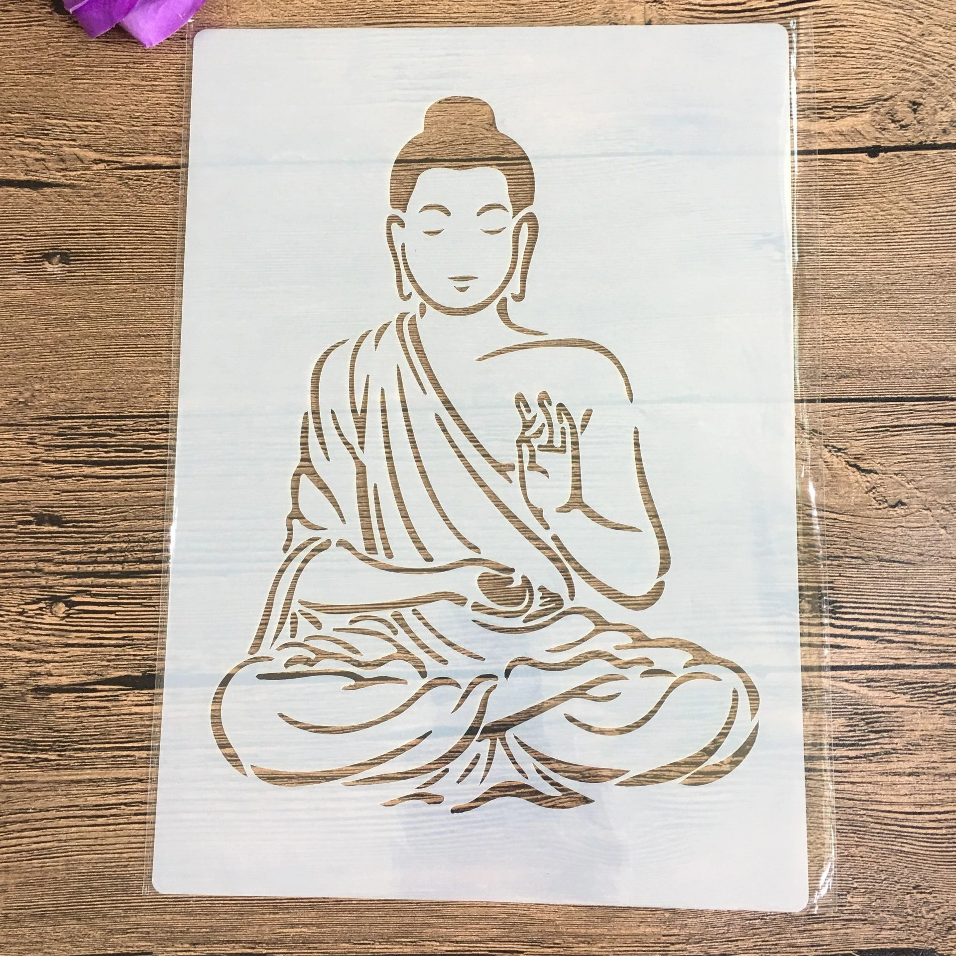 Pochoirs décoratifs de bouddha Mandala pour la peinture et la décoration, album de gaufrage, coloriage de scrapbooking bricolage, A4, 29x21 cm