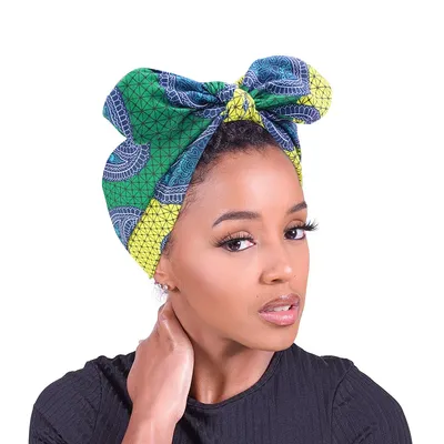 Bandeau élastique avec nœud pour femme turban à motif africain foulard à la mode accessoires pour
