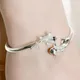 Bracelet manchette poisson Koi pour femme document en argent coréen bracelet porte-bonheur bijoux