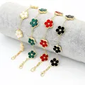 JOprompt-Bracelets à breloques pour femmes motif de fleurs bijoux fantaisie cadeau de créateur