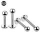 Piercing Labret en Titane G23 Boule de 3mm Anneau Jules Monroe Boucle d'Oreille Cartilage Bijoux