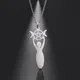 Skyrim – Pentacle Triple Lune Déesse Amulette Collier Wicca Pagan Pendentifs Colliers pour Femmes En